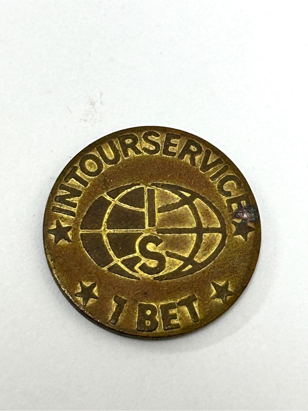 Vintage Madrid Spain Intourservice 1 Bet Recreativos Token Coin